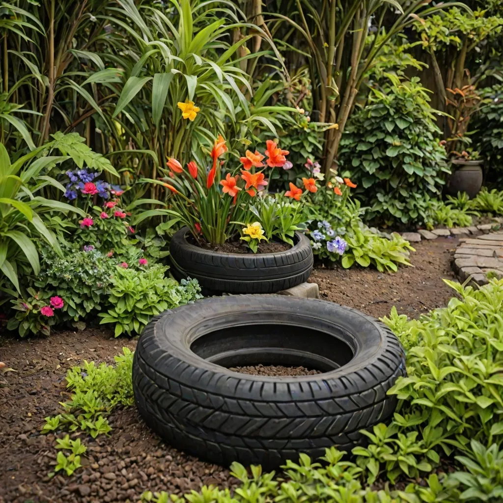 Jakie ozdoby ogrodowe można zrobić ze starej opony?