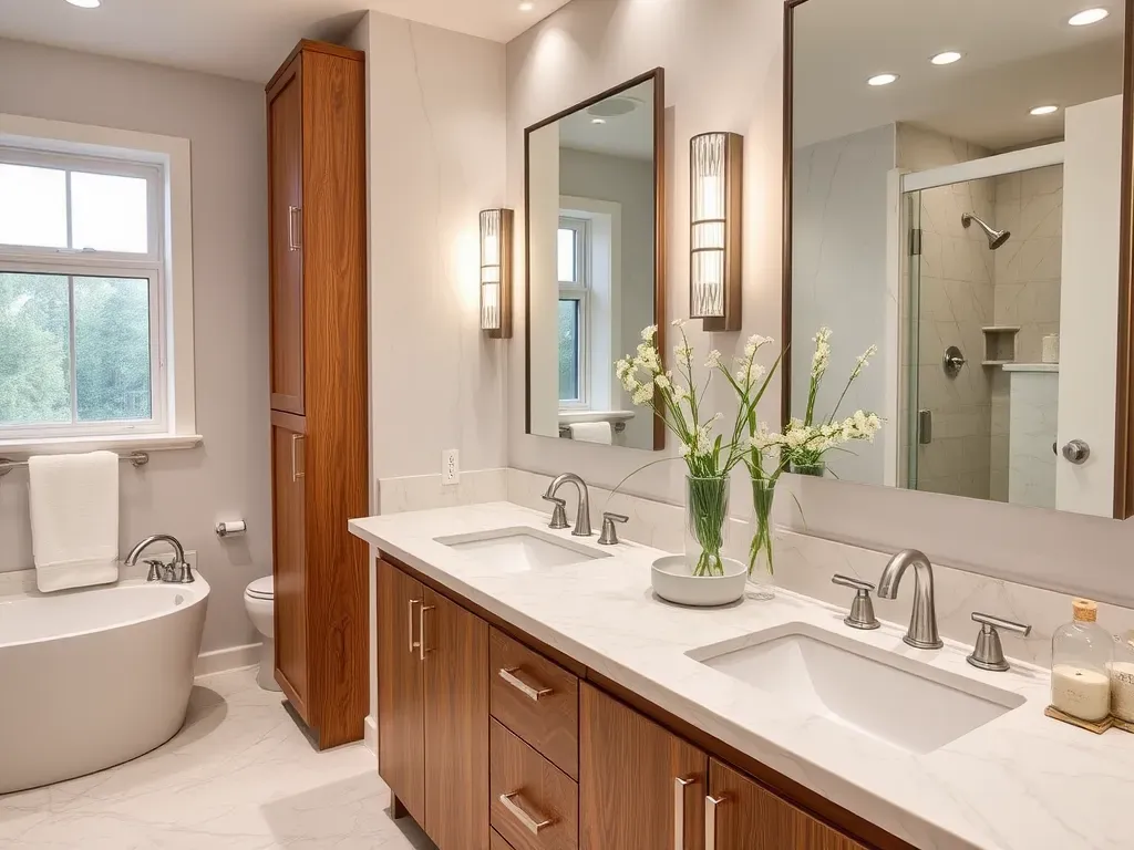 Modne wzory na blaty łazienkowe